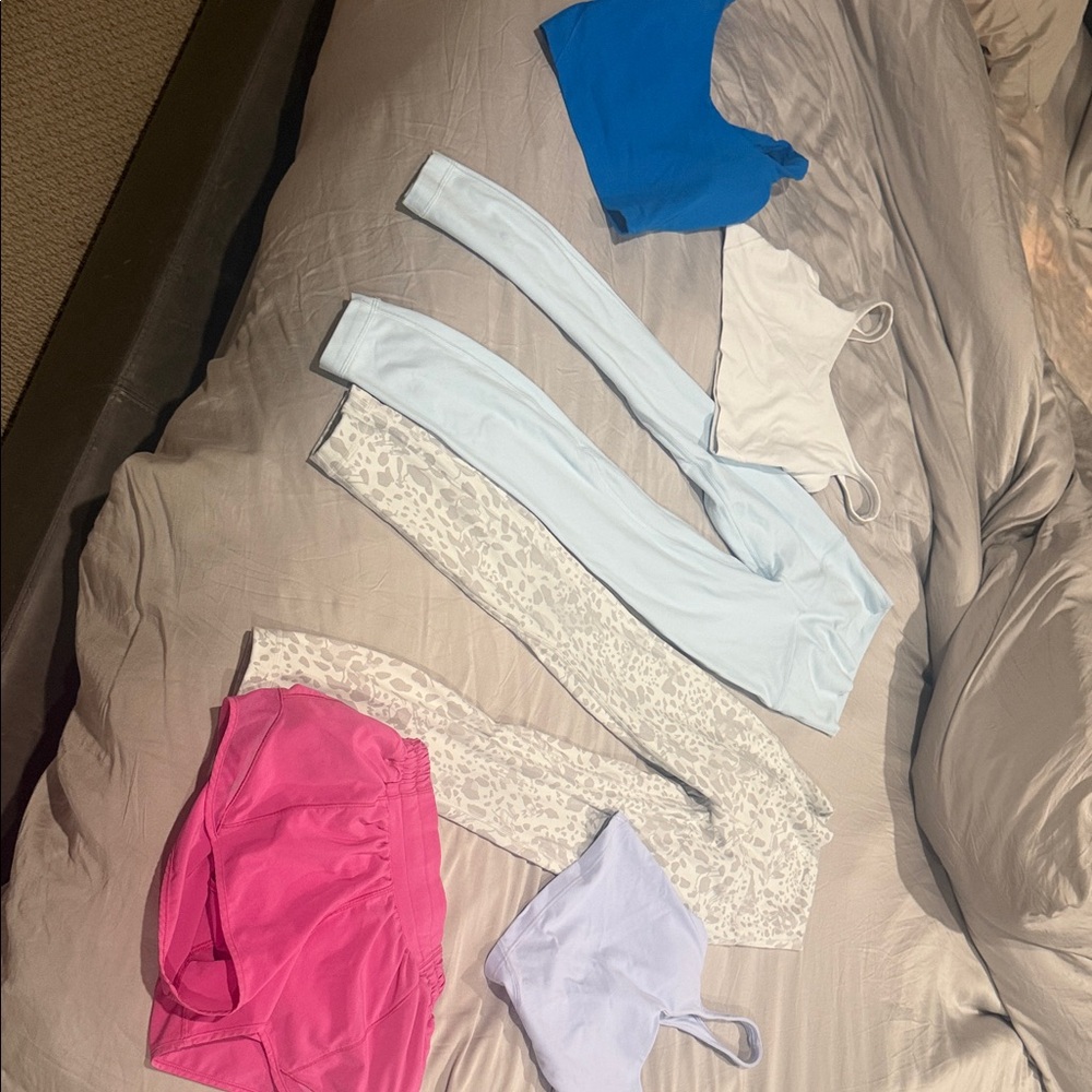 lululemon athletica Kids Leggings Set - Blue, Pink, White